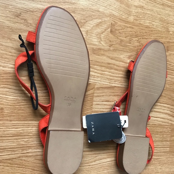 ZARA ORANGE SANDALS - Picture 4 of 4